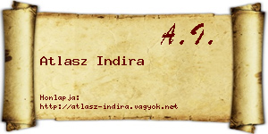 Atlasz Indira névjegykártya